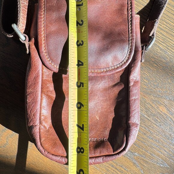 Vintage Jack Georges Brown Leather Crossbody Bag - Picture 16 of 16